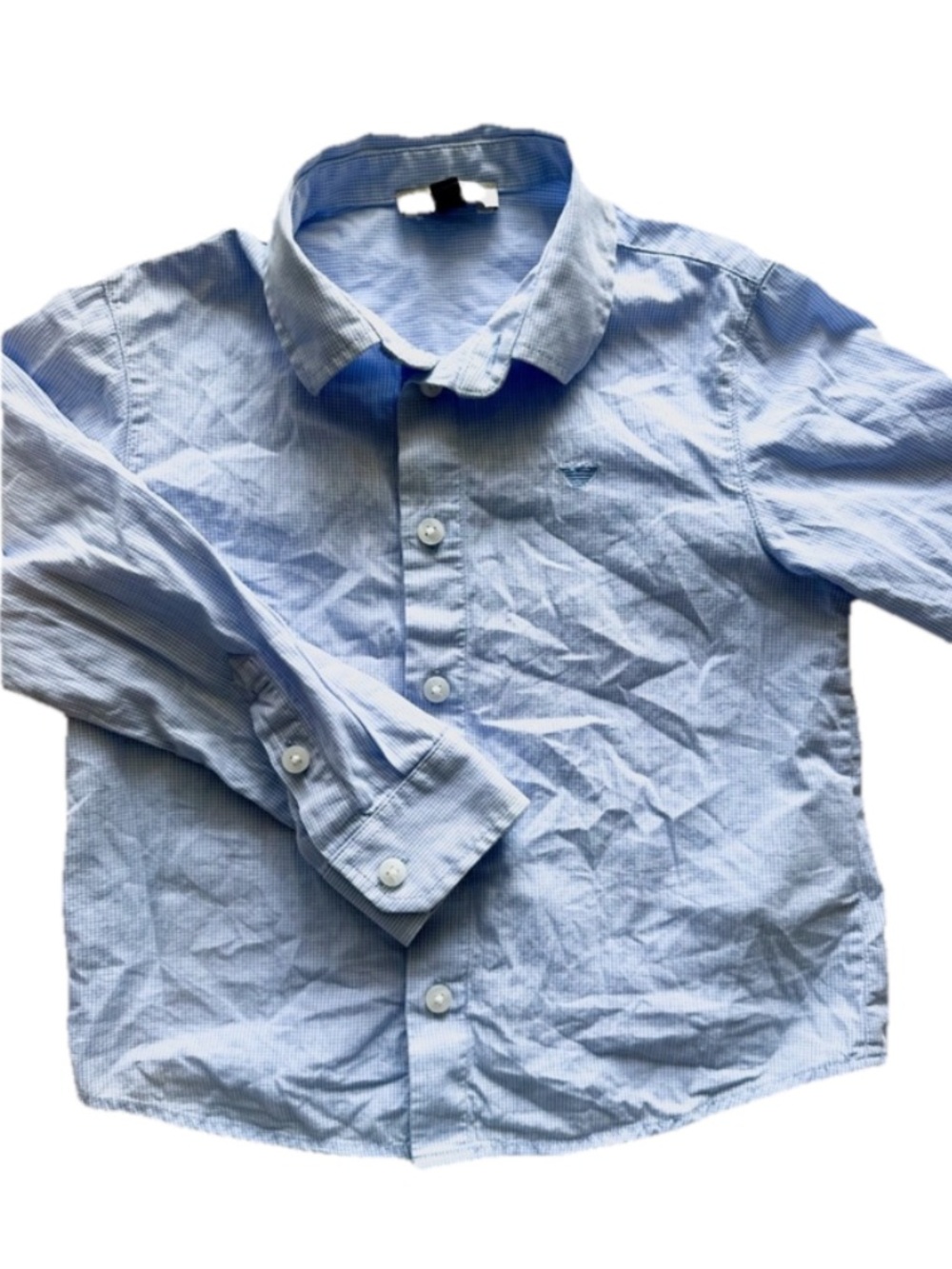 Armani Junior Light Blue Boys' Button-Down Shirt
